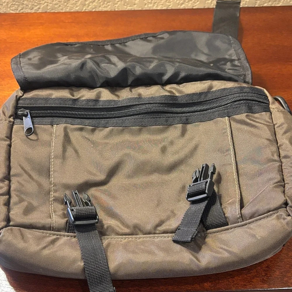 Eddie Bauer Greenish Brown Messenger Bag